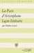 La paix d'Aristophane - leçon littéraire