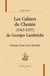 Les Cahiers du Chemin (1967-1977) de Georges Lambrichs - poétique d'une revue littéraire