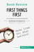 Book review: first things first by stephen r. covey : a new approach to time management