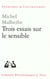 Trois essais sur le sensible