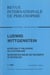 REVUE INTERNATIONALE DE PHILOSOPHIE n.219 : Ludwig Wittgenstein