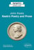 Agrégation anglais 2022. John Keats. "Keats's Poetry and Prose"
