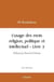 L usage des mots religion, politique et intellectuel - livre 3