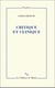 Critique et clinique