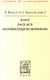Kant face aux mathématiques modernes