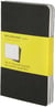Lot de 3 carnets - 9 x 14 cm - Moleskine - 3 x 64 pages petits carreaux - Noir