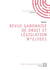 Revue Gabonaise de Droit et Législation (RGDL) - Num 2/2021