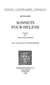 Sonnets pour Hélène