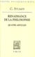 Renaissance de la philosophie - quatre articles