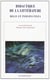 Didactique de la litterature. bilan et perspectives