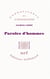 Paroles d'hommes