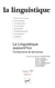 Revue La Linguistique n.49/1 : la linguistique aujourd'hui - fondements & domaines
