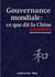 Gouvernance mondiale : ce que dit la Chine