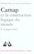 Carnap et la construction du monde