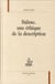 Balzac, une éthique de la description