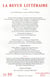 LA REVUE LITTERAIRE n.59