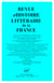 REVUE D'HISTOIRE LITTERAIRE DE LA FRANCE n.2011/3