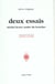 Deux essais - michel leiris / andre du bouchet