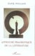 Approche pragmatique de la litterature