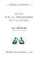 Essais sur la philosophie de la guerre
