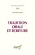 Tradition orale et ecriture
