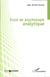 Essai de psychologie analytique