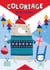 Coloriage avec stickers - ours hiver