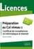 Préparation au C2i niveau 1 - certificat de compétences en informatique & internet - licences avec QCM