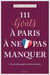 111 goûts à Paris à ne pas manquer