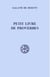 Petit livre de proverbes