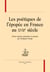 Les poétiques de l'épopée en France au XVIIe siècle
