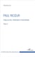 Paul Ricoeur Tome 2 - image de Dieu : rédemption et eschatologie