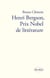 Bergson, prix Nobel de littérature