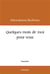 Quelques mots de moi pour vous