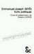 Ecrits politiques - textes choisis et presentes par r. zapperi