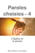 Paroles choisies Tome 4 - l'Eglise et le péché