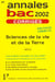 Bac sciences de la vie et de la terre - serie s - sujets et corriges - edition 2002