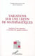 Variations sur une leçon de mathématiques - analyse d'une séquence : l'écriture des grands nombres