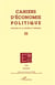 Cahiers d'économie politique n.35 : histoire de la pensée et théories