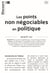 Les points non négociables en politique
