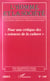 Pour une critique des "sciences de la culture" - vol149