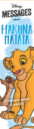 Marque-pages Messages Disney Hakuna Matata