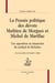 La pensée politique des dévots mathieu de morgues et michel de marillac - une opposition au ministériat du cardinal de richelieu