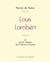 Louis Lambert de Balzac