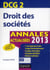 DCG 2 - droit des sociétés - annales actualisées (édition 2013)