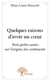 Quelques raisons d'avoir un coeur