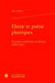Danse et poésie plastiques : transferts esthétiques en Europe (1909-1933)