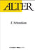 Revue de phénoménologie n.18 - l'attention (2010)
