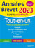 Annales brevet : tout-en-un - 3e - sujets et corrigés (édition 2023)