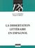 La dissertation litteraire en langue espagnole